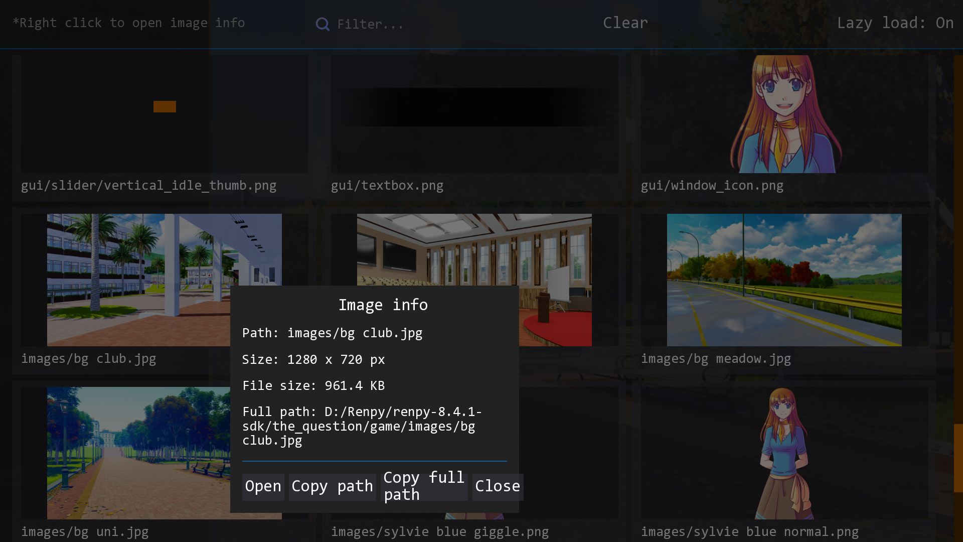 Просмотр игровых файлов